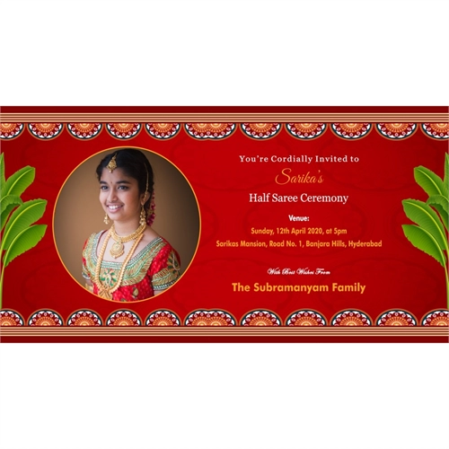 Half Saree Invite Gift Box 12 S + 1 L Compartment